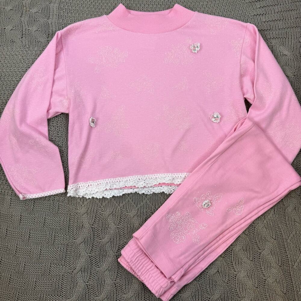 Vintage Girls Pink Pajamas by Hart Street ~ 7